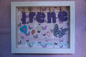 Cuadro Irene mariposas www.milatadegalletas.com