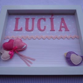 Cuadro Lucía Infantil www.milatadegalletas.com