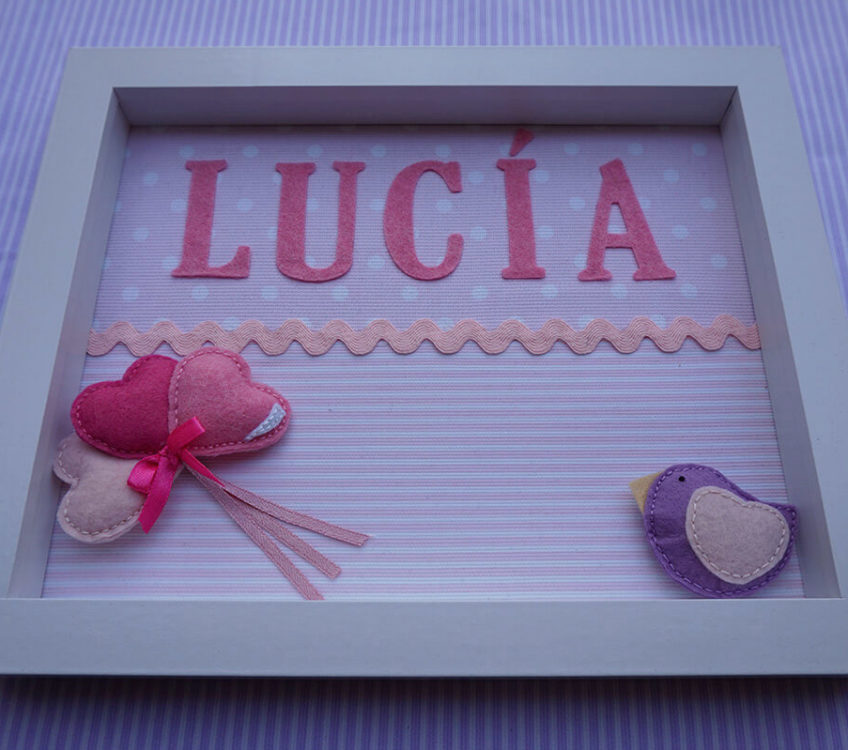 Cuadro Lucía Infantil www.milatadegalletas.com