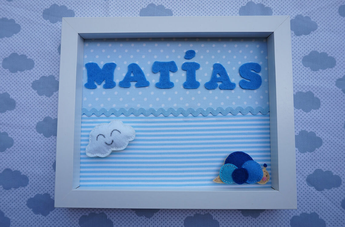 Cuadro Matias infantil www.milatadegalletas.com