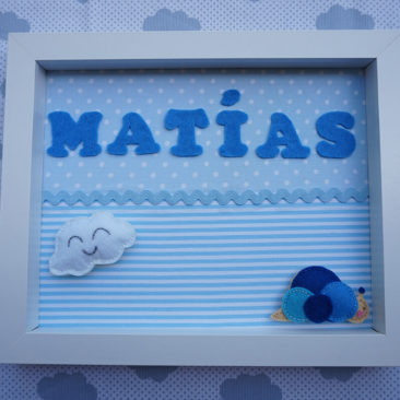 Cuadro Matias infantil www.milatadegalletas.com