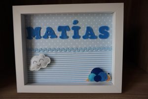 Cuadro Matias infantil www.milatadegalletas.com
